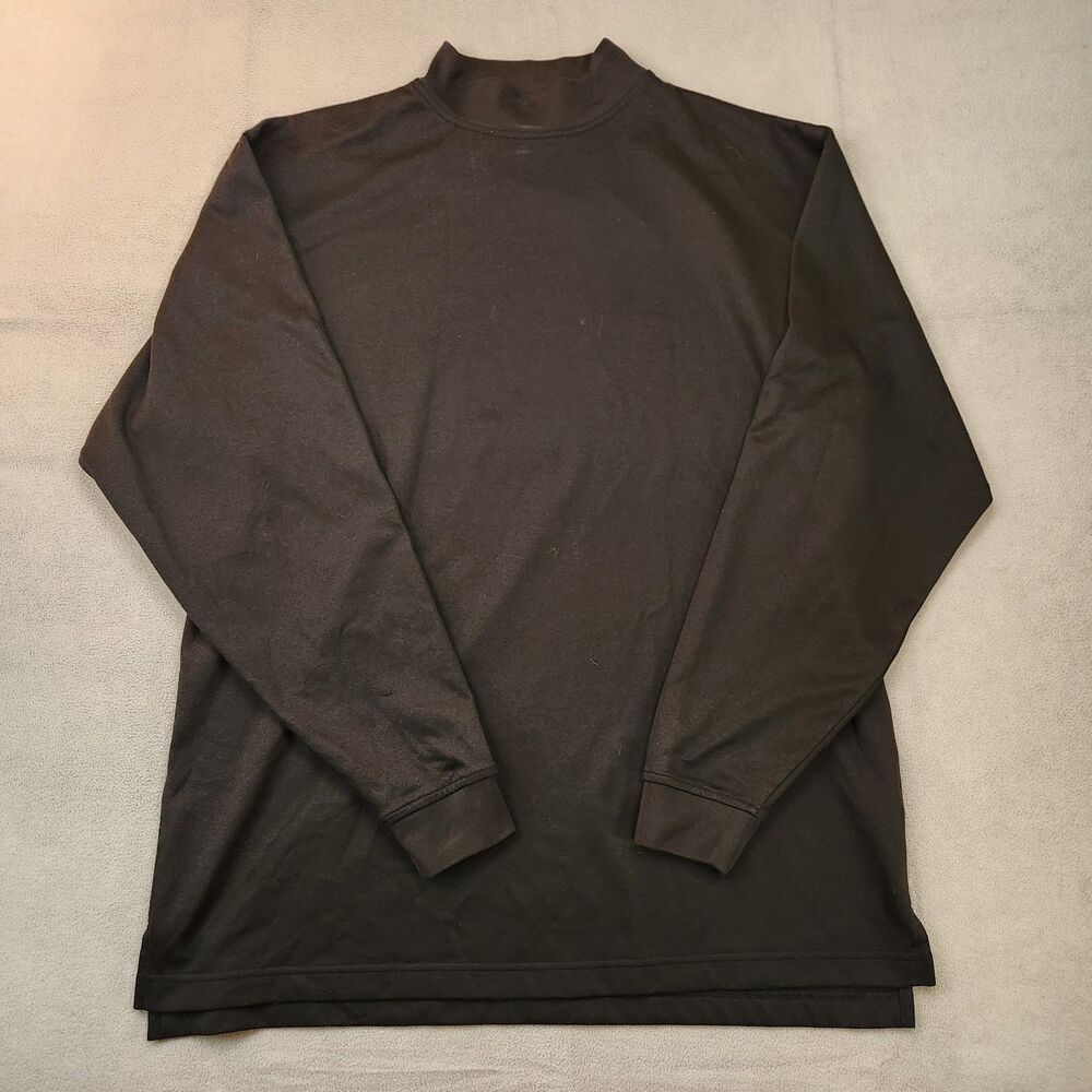 Footjoy Mock Turtleneck Men's L Black Long Sleeve Golf Performance Stretch